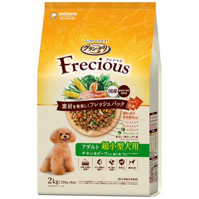 グラン・デリ　Frecious　アダルト成犬用超小型犬用チキン&ビーフ入り2kg