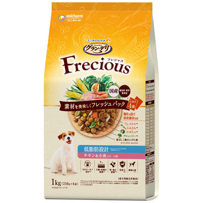 グラン・デリ　Frecious　アダルト成犬用低脂肪設計チキン&小魚入り1kg