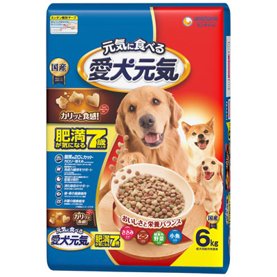 愛犬元気　肥満が気になる7歳以上用ささみ･ビーフ･緑黄色野菜･小魚入り6kg