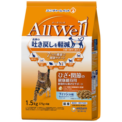 AllWell　ひざ･関節の健康維持用フィッシュ味挽き小魚とささみフリーズドライパウダー入り1.5kg