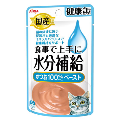 国産 健康缶パウチ 水分補給 かつおペースト40g