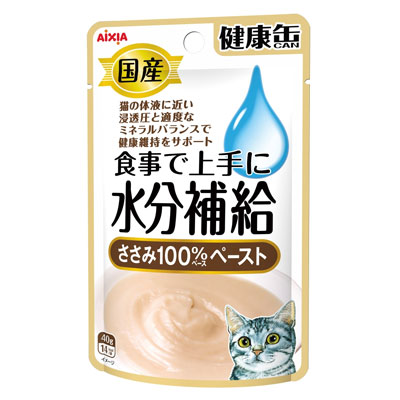 国産 健康缶パウチ 水分補給 ささみペースト40g