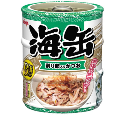 海缶ミニ3P 削り節入りかつお180g