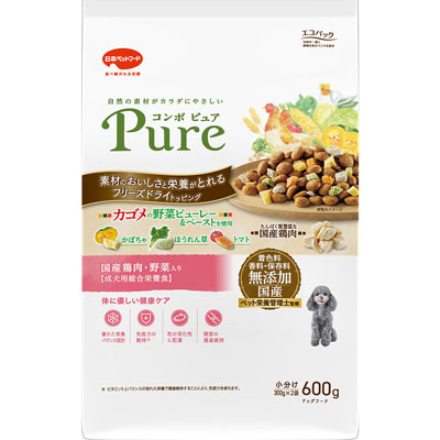 コンボピュアドッグ国産鶏肉・野菜入り600g