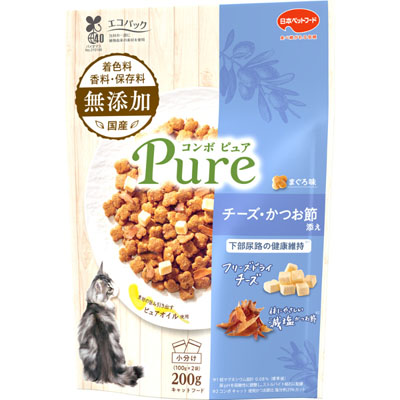 コンボ　ピュア　キャット　まぐろ味・チーズ・かつお節添え 200g