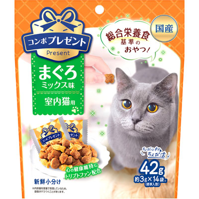 コンボ　プレゼント　キャット　おやつ　室内猫用　まぐろミックス味 42g