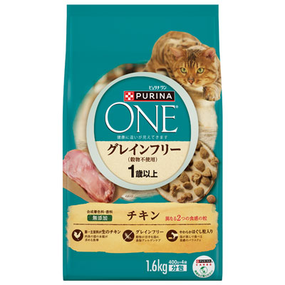 ピュリナワンキャット グレインフリー1歳以上 チキン1.6kg