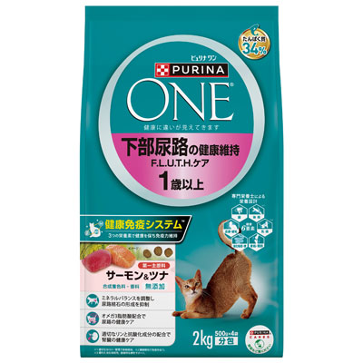 ピュリナワンキャット ドライ下部尿路の健康維持F.L.U.T.Hケア サーモン&ツナ2.0kg