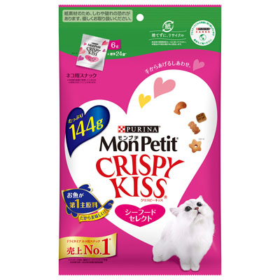 モンプチ　クリスピーキッス　シーフードセレクト144g