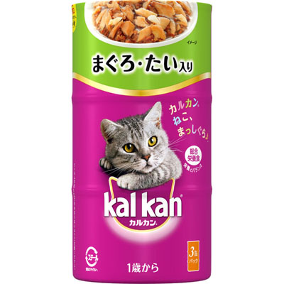 カルカンハンディ缶　1歳からまぐろ・たい入り160g×3缶