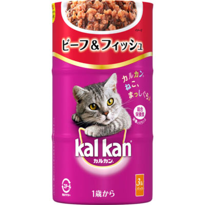 カルカンハンディ缶 1歳から ビーフ&フィッシュ160g×3缶