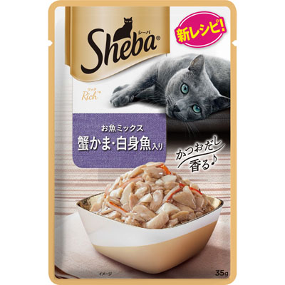 シーバ　リッチ　お魚ミックス蟹かま・白身魚入り35g