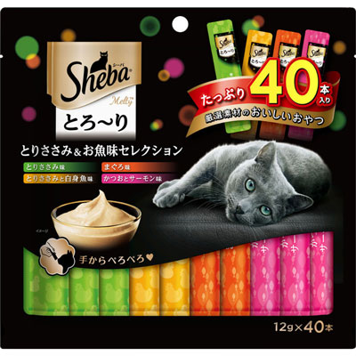 シーバとろ~りメルティ とりささみ&お魚味セレクション12g×40本
