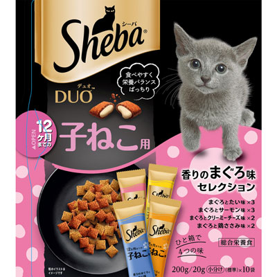 シーバデュオ 12ヶ月までの子ねこ用 香りのまぐろ味セレクション200g