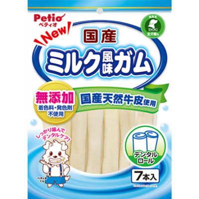 NEW 国産 ミルク風味ガム ロール7本入
