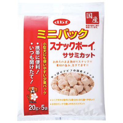 デビフ　ミニパックスナックボーイササミカット100g(20g×5)
