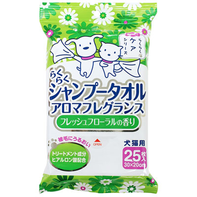 らくらく シャンプータオル フレッシュフローラルの香り25枚