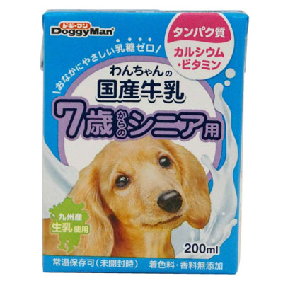 わんちゃんの国産牛乳 7歳からのシニア用200ml