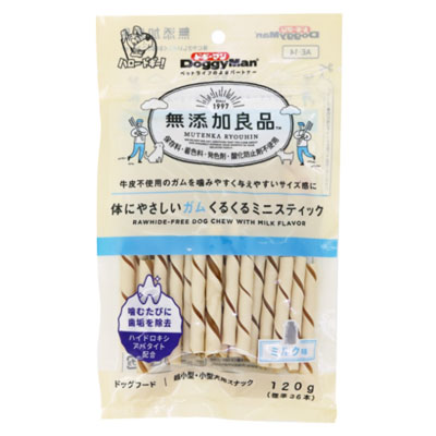無添加良品 体にやさしいガム くるくるミニスティック120g(標準36本)