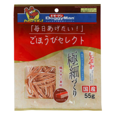 ごほうびセレクト しなやかササミほそーめん おさかなサンド55g