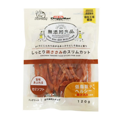 無添加良品 しっとり鶏ささみのスリムカット120g