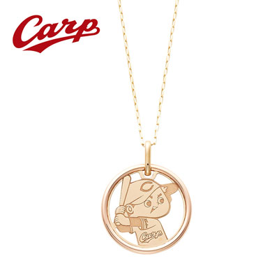 K10YG　ネックレス　＜カープ坊や＞