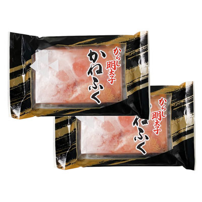 【送料込み】＜かねふく＞無着色辛子明太子上切　240g×2パック