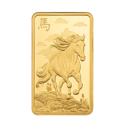 純金　2026年干支ホースインゴット5ｇ　（ＰＡＭＰ）