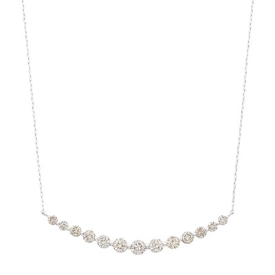 プラチナ　ダイヤラインネックレス　1.0ct