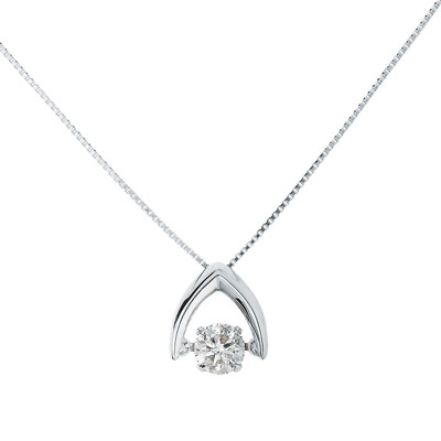 プラチナダイヤモンド（ダンシング）ネックレス　0.３ct　鑑別カード付
