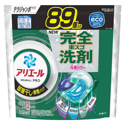 P&G アリエール ジェルボールプロ 部屋干し用 つめかえ テラジャンボサイズ（店頭受取の場合：薬品売場）