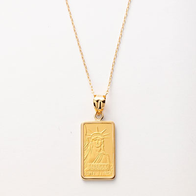 K24/K18リバティー1gコインネックレス