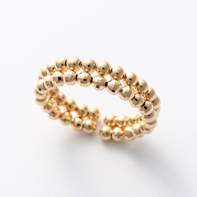 K18イエローゴールド2連リング