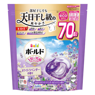 P&G　ボールドジェルボール4D　ホワイトラベンダー＆ジャスミン　つめかえ　超メガジャンボサイズ