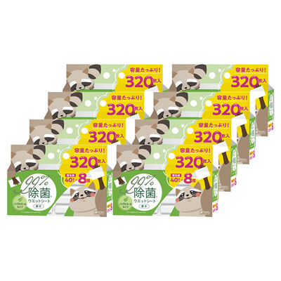 iSDG　除菌ノンアルコールウェットシート　8個パック×8セット