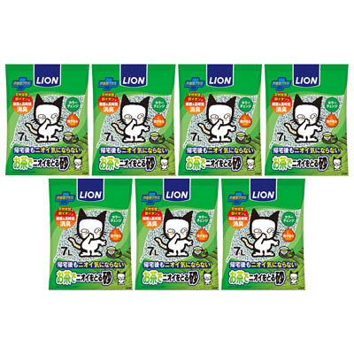 【ケース販売】ライオン　お茶でにおいをとる砂　7L×7個