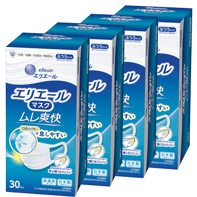 エリエール　Zutto　ムレ爽快 　ふつうサイズ　30枚x4個