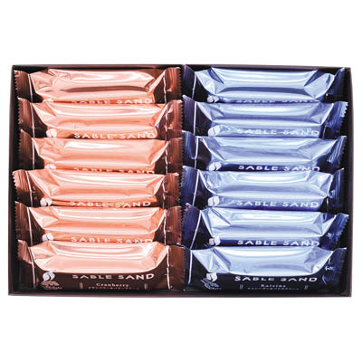 ＜シェ・シバタ＞サブレサンド１２個入　レーズン＆クランベリー