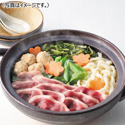 ＜京料理　美濃吉＞壬生菜と九条葱の合鴨つくね鍋