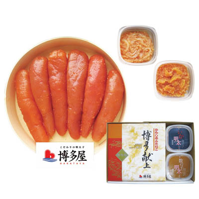 ＜博多屋＞博多献上辛子明太子・珍味セット