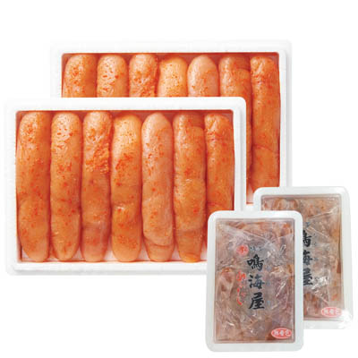 <鳴海屋>無着色明太子 1本物