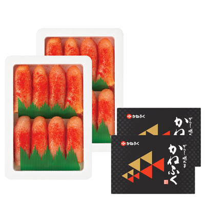 ＜かねふく＞無着色辛子明太子　３００ｇ×２個