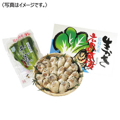 <マルヒロ水産>生かき 加熱用・広島菜漬セット