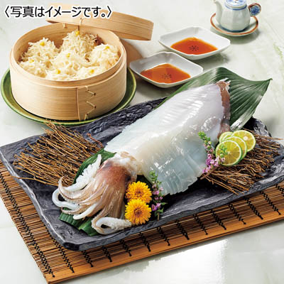 <萬坊>萬坊 剣先いかの姿造り(いか一杯セット)