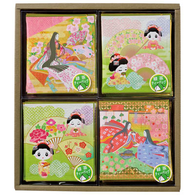 ＜寿老園＞緑茶ティーバッグ和柄