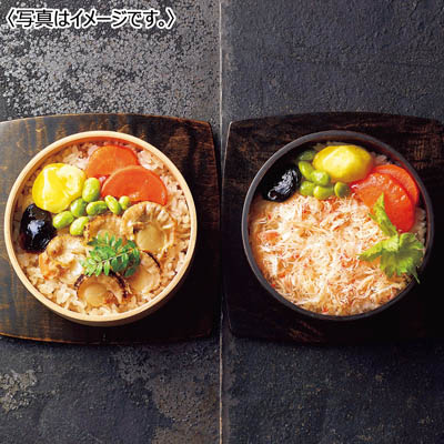 <ごっつお便>毛蟹&帆立のわっぱ飯