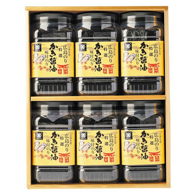 ＜広島海苔＞特選かき醤油味付のり６本入