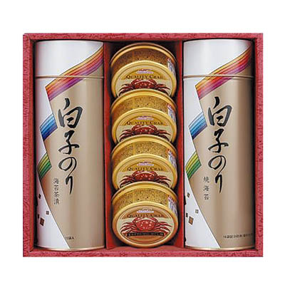 <白子>お茶漬け・焼のり・かに缶詰合せ