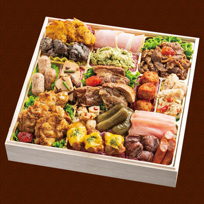 【限定800セット】グルメサービス 選べるおせち料理 お肉一段重