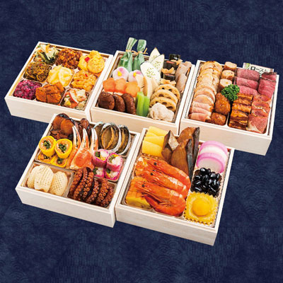 【店頭お支払価格】【限定200セット】廣島加茂川 和風おせち料理 伍段重